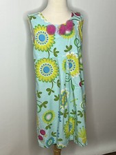CWD Kids Girls Blue Floral Shift Dress Sz 10/12