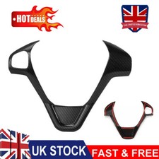 For Ford Fiesta MK7 MK7.5 09-2017 Carbon Fibre Effect SteeringWheel Trim Cover