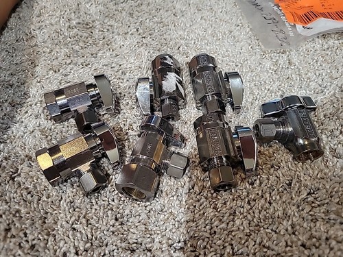 Lot of 7 Various size Brasscraft 1/4 Turn Angle Chrome - Picture 22 of 22
