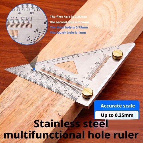Stainless Steel Triangular Woodworking Ruler. K2L2 K1I3 N2E7 W2B8 - Picture 13 of 19