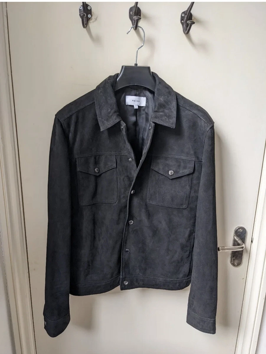 Reiss jagger hotsell suede trucker jacket