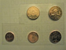 . Monety 1 + 2 + 5 + 20 + 50 centów Austria 2003 z KMS HgH świeże #