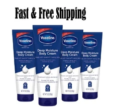 Vaseline Intensive Care Body Cream Deep Moisture for Dry Skin 9 oz -4 pk