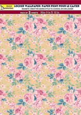 Magnetic Locker Wallpaper Made in USA - Pack of 3 Sheets Flowers vb017