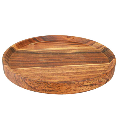 Holztablett Akazie Geölt Ø25cm Serviertablett Dekoration