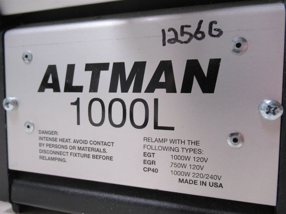 Altman 1000L Fresnel Stage Studio Light Professional Theater Fixture 1000 Watt - Image 3 of 4