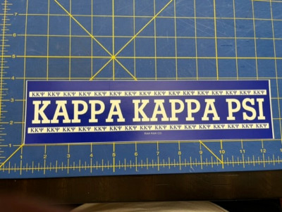 Kappa Kappa Psi Bumper Computer Sticker Outside Window/Opaque Surface Apply