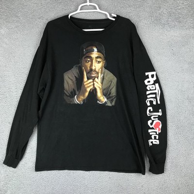 Poetic Justice Shirt Mens XL Black Long Sleeve Graphic Movie Hip