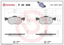 Set pastiglie freno Brembo P 24 056, freno a disco per FORD,FORD AUSTRALIA,FORD USA,MAZDA