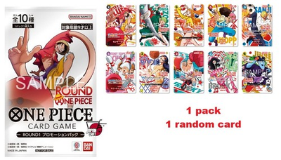 #ad One Piece x Round 1 Promo Pack 1 Card Sealed One Piece TCG Japanese Presale $309.91