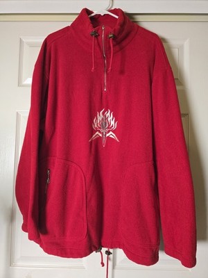 Willy Bogner Ski Vintage Sweater Fleece Winter Olympics Torch Pullover Size XL 