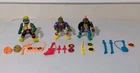 TMNT LOT Punker Don Metal Raph Rappin Mike Rocker Leo 1991 Vtg Almost Complete