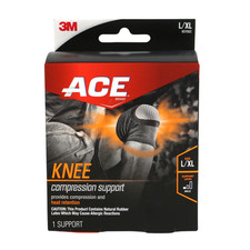 ACE Knee Compression Support: L / XL Black 