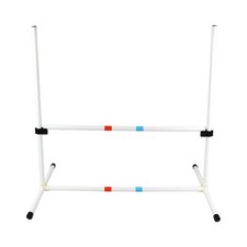 Midlee Dog Agility Bar Jump- Indoor Outdoor Hurdles Adjustable Pet Course Equ...