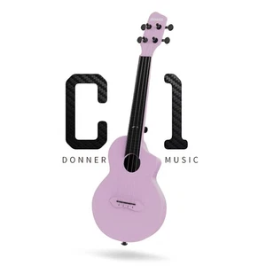 Donner C1 Fibre de carbone 23" Concert Ukulele avec Gig Bag Cadeau Ukalele Ukelele