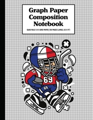 Graph Paper Composition Not Quad Rule 5x5 Grid Paper - 150 Sheets (Large, 8.5...