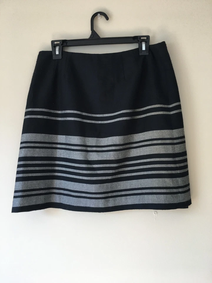 DE COLECCIÓN BANDOLINO Y2K Falda 10 16" Cierres de Metal Botón Hong Kong Negro Gris Cuadros Foto 2 de 4