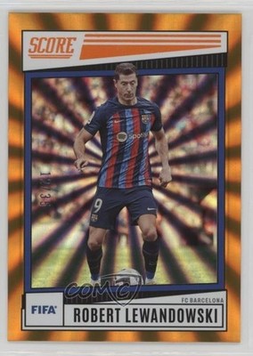 2022 Panini Score FIFA Fat Pack Orange Lasers 12/35 Robert Lewandowski #61 6l7