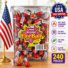 Wonka Atomic Fireball, Candy, Cinnamon Flavor, Individually Wrapped, 64.8oz 240
