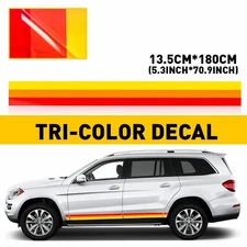 Tri Colors Side Skirt Vinyl Decal Sticker Stripe For Toyota Tacoma Tundra RAV4