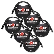 Pig Hog PHM3 8mm Tour Grade Mic Cable, XLR 3ft - 6-Pack