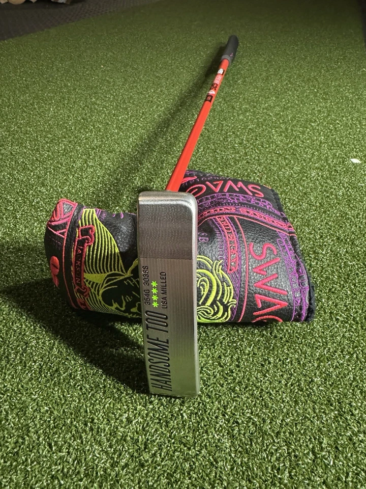 💀SWAG GOLF ⛳️ Demasiado guapo 33,75” Putter diestro con eje GPS KBS Tour + cubierta para la cabeza Foto 4 de 4