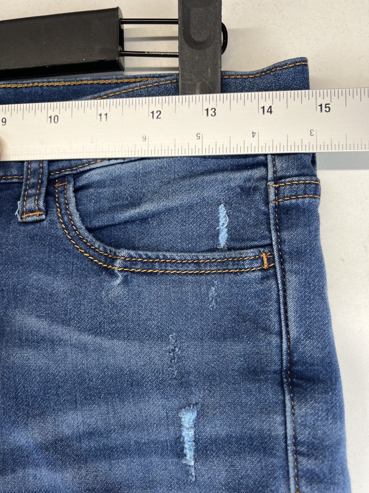 Tommy Hilfiger Denim Legging - Womens 6 Blue Mid Rise Pre-Loved Stained (5607) image 9