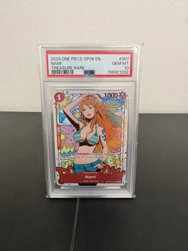 PSA 10 One Piece Nami ST01-007 Treasure Rare OP06 Wings Captain Gem Mint 10
