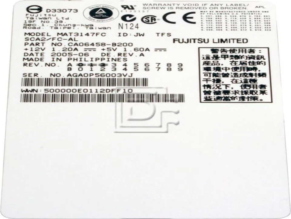 Fujitsu MAT3147FC Fiber Fibre Channel Hard Drive - Image 2 of 2