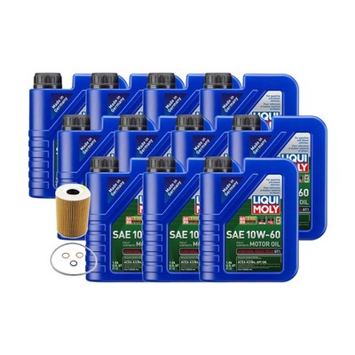 11L Liqui Moly RaceTech GT1 10W-60 Mann Oil Change Kit for BMW M6 S85B50A 5.0L