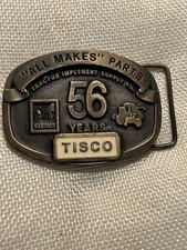 TISCO Belt Buckle Tractor Farm Implement Supply Co 56 Years Limited Ed. # 8433