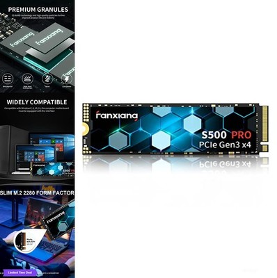 NVMe SSD 256GB M.2 PCIe Gen3x4 2280 Internal Solid State Drive 3000MB/s SLC