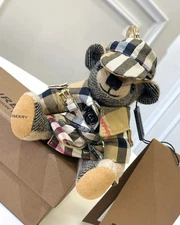 Designer Thomas Bear Bag Charm Detective Teddy Bear Keyring Keychain Cute Gift