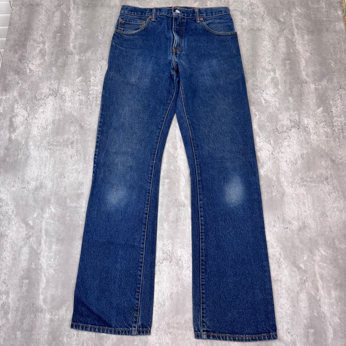 Vintage Levi's 517 Jeans Men 31x34 Blue Faded Bootcut Western