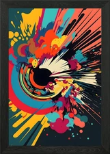 Abstract Pop Art Framed Wall Art Poster Canvas Print Picture