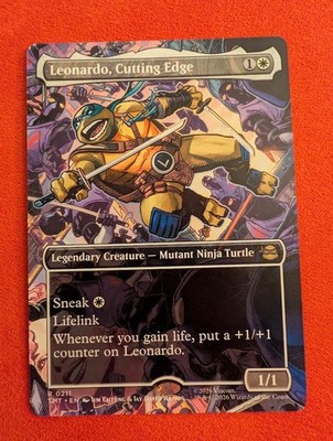 Leonardo, Cutting Edge Borderles - R - MTG Teenage Mutant Ninja Turtles 211 - NM