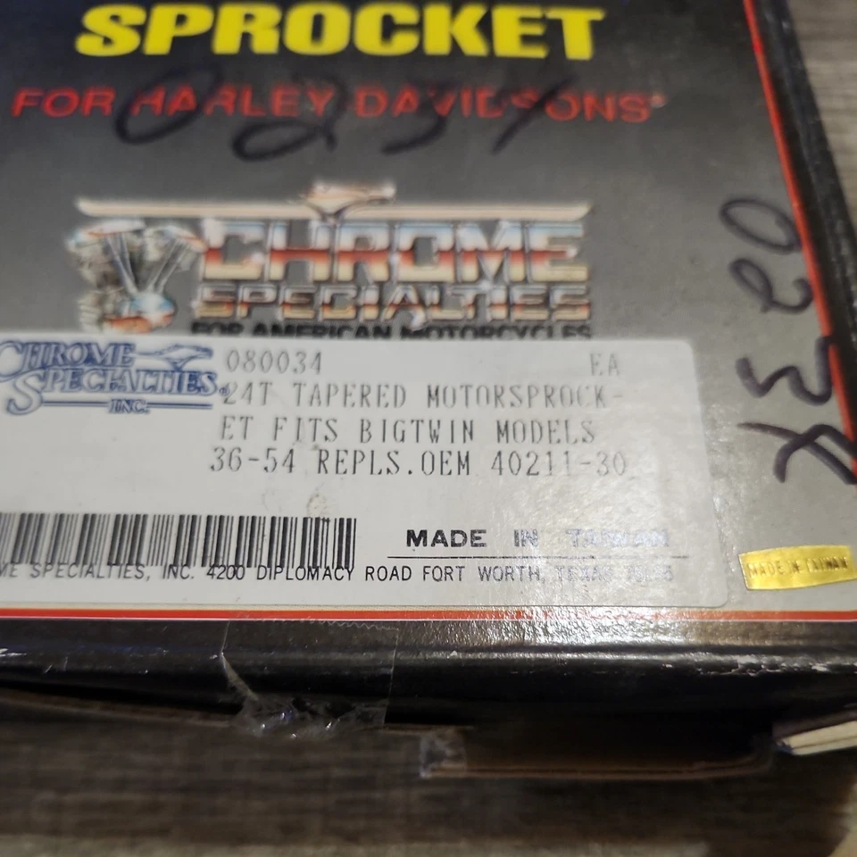 24T TAPERED MOTOR SPROCKET BIG TWIN HARLEY DAVIDSON MCS 1936-1954 40211-55 - Image 3 of 3