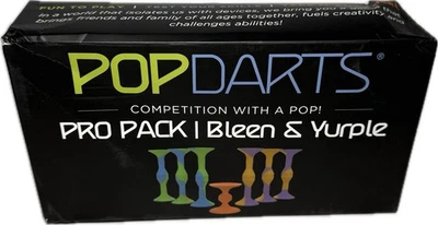 POP Darts Pro Pack 3 Bleen & 3 Yurple Popdarts Suction Cup Throwing Game