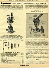 1963 Print Ad of Lyman Shotshell Reloading Turret Press & Vandalia Reloading Set