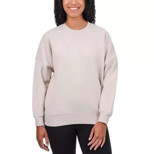 Tuff Athletics Womens Sweatshirt Matte Pearl Fleece Crew Neck Long Sleeve L
