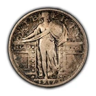 1917 Ty-1 25c Standing Liberty Silver Quarter - Type 1 - Crusty VF - SKU-T4797