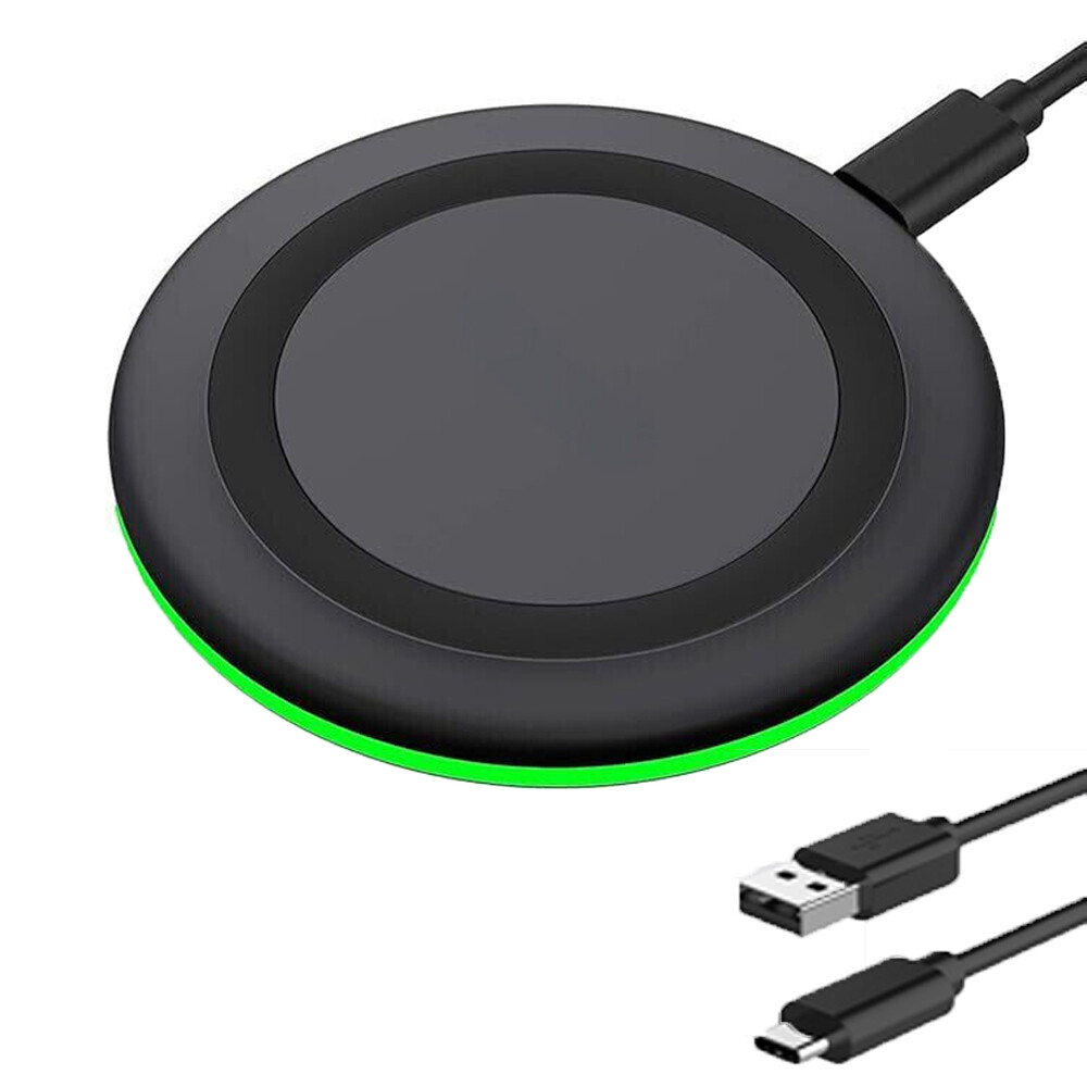 Fast Wireless Charger Pad Compatible with iPhone Samsung USB-C Powered-image