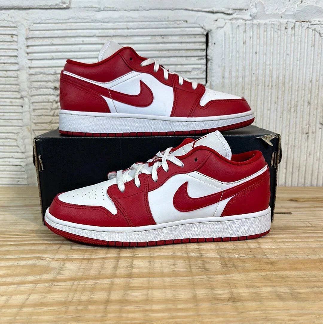 Air Jordan 1 Low Gym Rosso Bianco Taglia 6Y