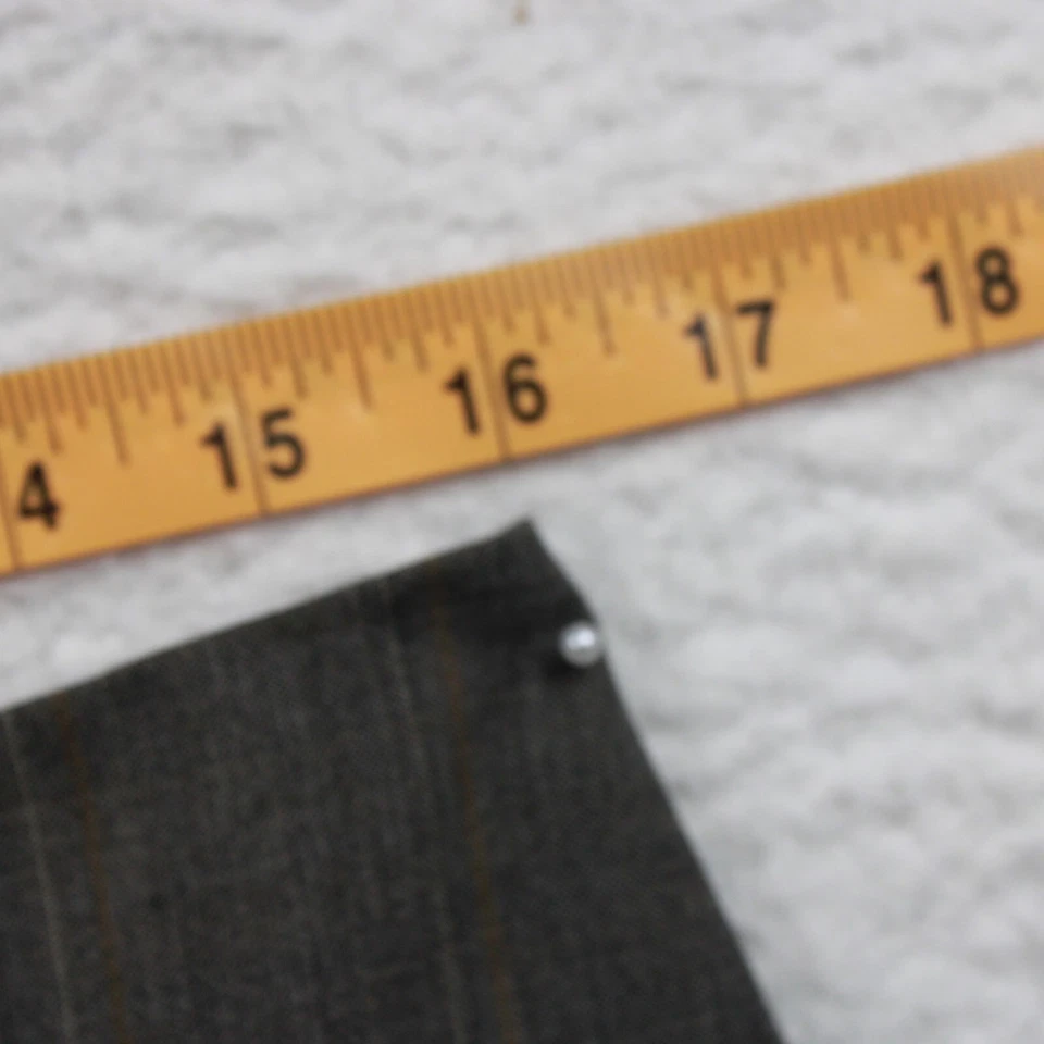 Traje Anne Klein para mujer falda lápiz talla 8 gris a rayas Foto 4 de 4