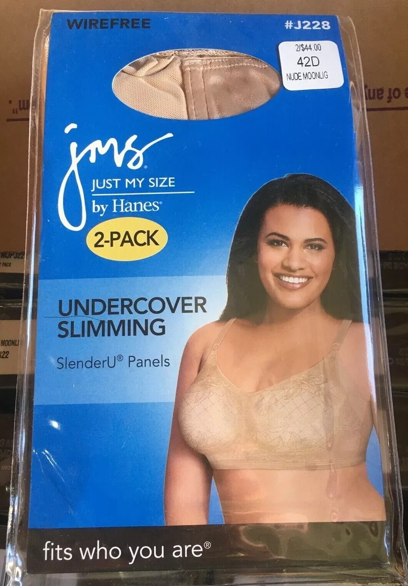 Just My Size Undercover Slimming Wire free Bra 2 Pack Nude/MoonL