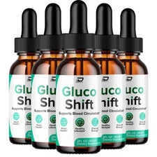 (5 Pack) Gluco Shift Drops Blood Support Formula – GlucoShift Liquid Healthy