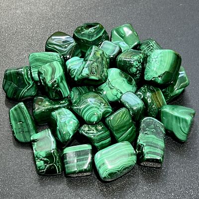 Green Jet Malachite 100 Gm Tumbled, 1 To 1.5 Inch At Rs 399/piece In - Foto 3