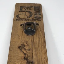 Beer Bottle Opener Wooden Sign Solid Wood Man Cave Decor 20x4.5