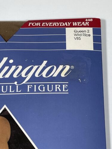 Burlington Classic Full Figure Basic Sheer Pantyhose Wild Rice Size Queen 2 NEW - Picture 3 of 6
