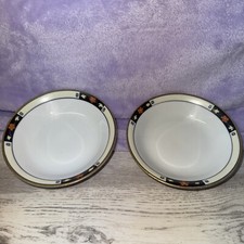 Mutual China Co. Art Studio Berry Bowls Epiag Czechoslovakia Hand Painted Floral